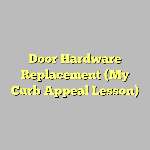 Door Hardware Replacement (My Curb Appeal Lesson)