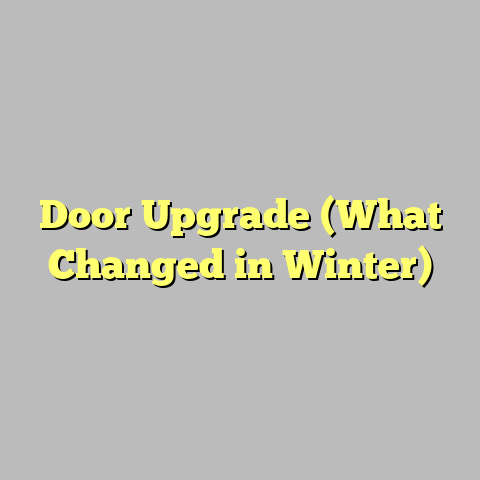 Door Upgrade (What Changed in Winter)