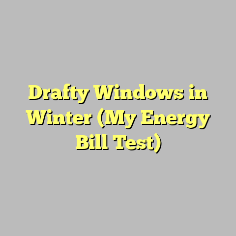 Drafty Windows in Winter (My Energy Bill Test)