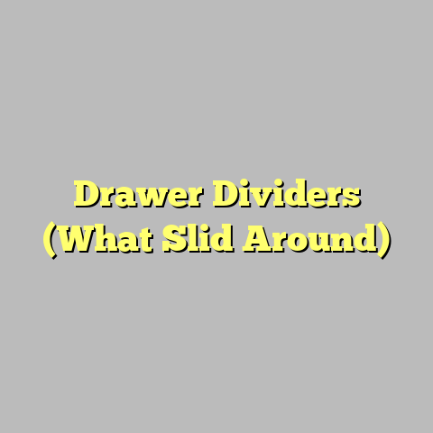 Drawer Dividers (What Slid Around)