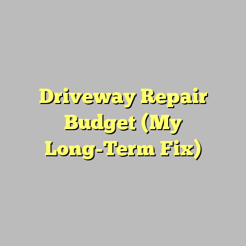 Driveway Repair Budget (My Long-Term Fix)
