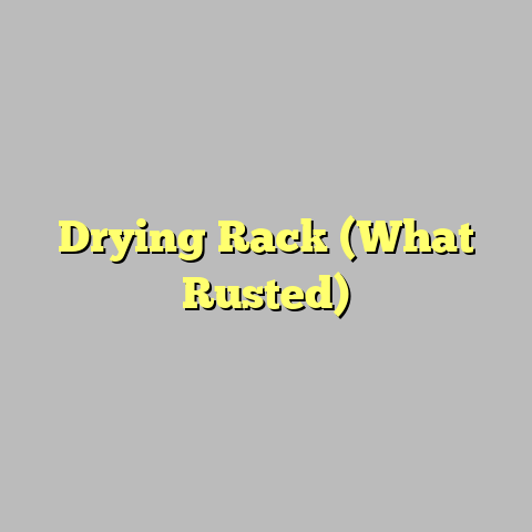 Drying Rack (What Rusted)
