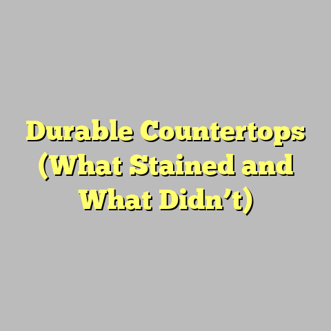Durable Countertops (What Stained and What Didn’t)