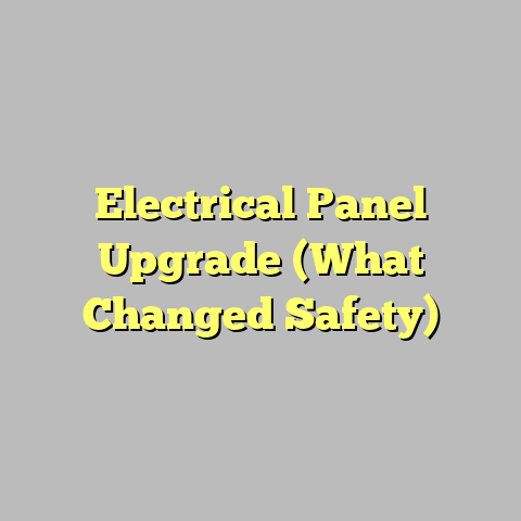 Electrical Panel Upgrade (What Changed Safety)