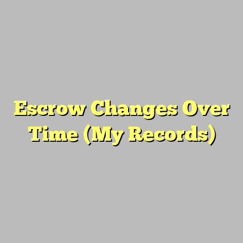 Escrow Changes Over Time (My Records)
