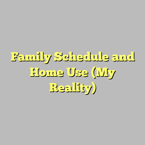 Family Schedule and Home Use (My Reality)