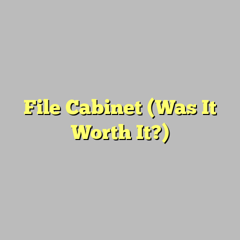 File Cabinet (Was It Worth It?)