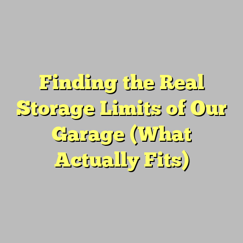 Finding the Real Storage Limits of Our Garage (What Actually Fits)