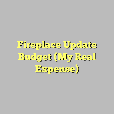 Fireplace Update Budget (My Real Expense)