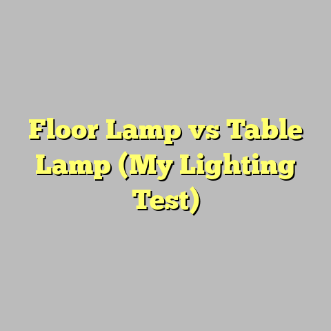 Floor Lamp vs Table Lamp (My Lighting Test)
