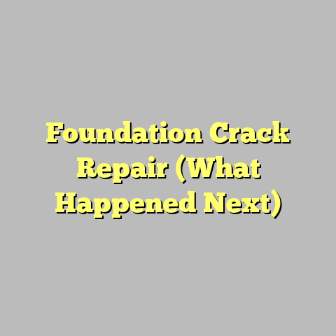 Foundation Crack Repair (What Happened Next)