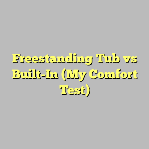 Freestanding Tub vs Built-In (My Comfort Test)