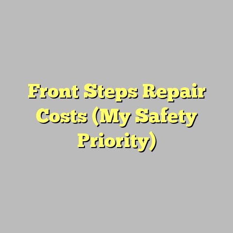 Front Steps Repair Costs (My Safety Priority)