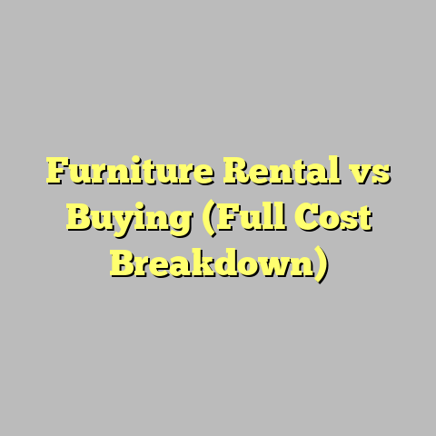 Furniture Rental vs Buying (Full Cost Breakdown)