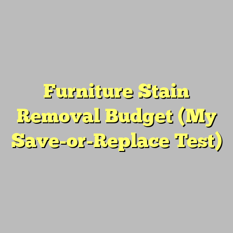 Furniture Stain Removal Budget (My Save-or-Replace Test)