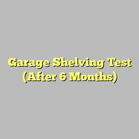 Garage Shelving Test (After 6 Months)