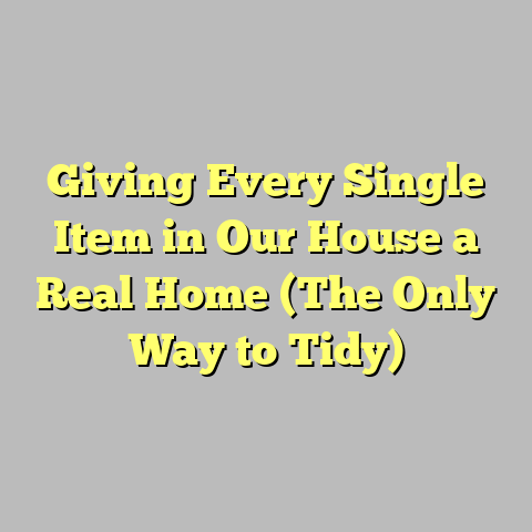Giving Every Single Item in Our House a Real Home (The Only Way to Tidy)