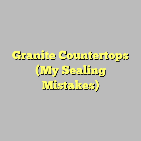 Granite Countertops (My Sealing Mistakes)