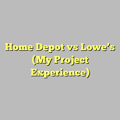 Home Depot vs Lowe’s (My Project Experience)