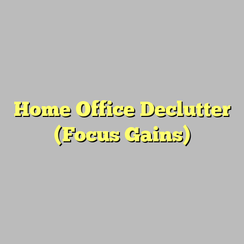 Home Office Declutter (Focus Gains)