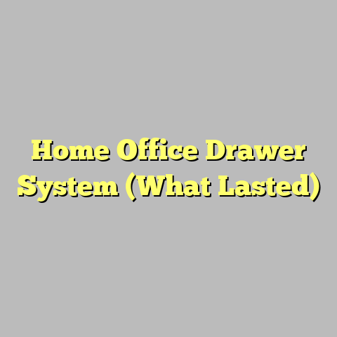 Home Office Drawer System (What Lasted)