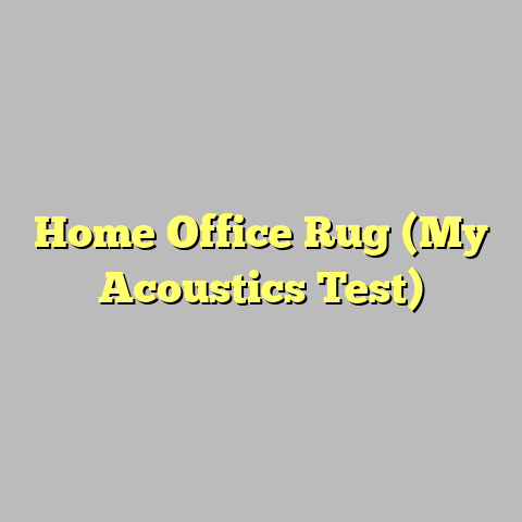Home Office Rug (My Acoustics Test)