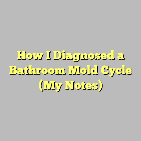 How I Diagnosed a Bathroom Mold Cycle (My Notes)