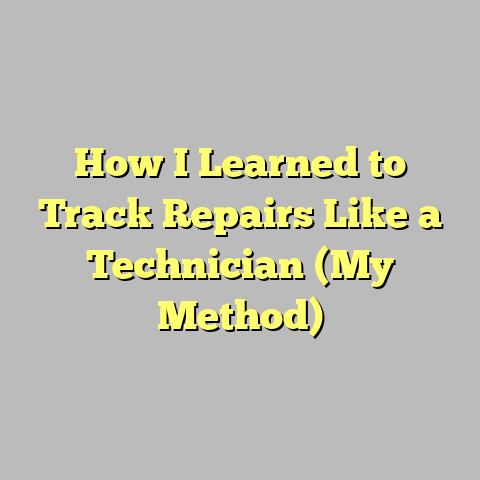 How I Learned to Track Repairs Like a Technician (My Method)