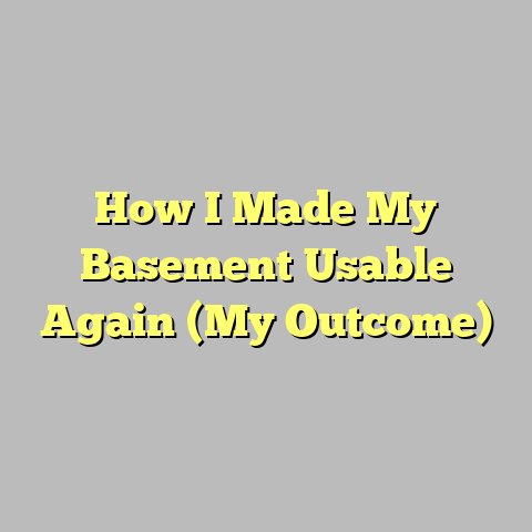 How I Made My Basement Usable Again (My Outcome)