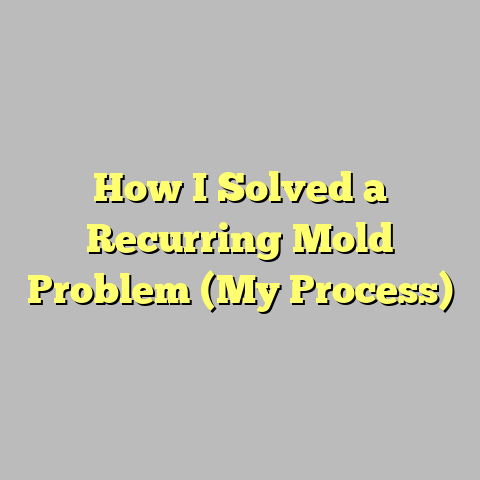 How I Solved a Recurring Mold Problem (My Process)