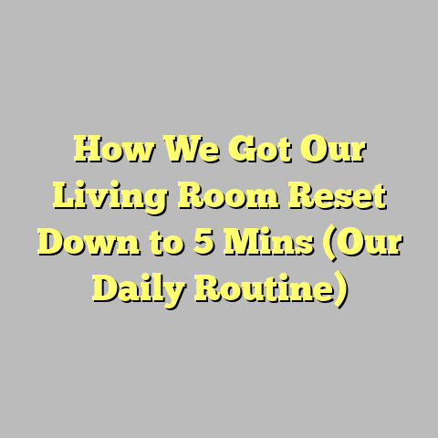How We Got Our Living Room Reset Down to 5 Mins (Our Daily Routine)