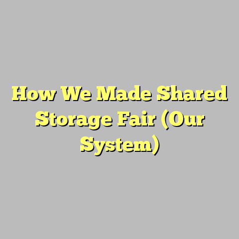 How We Made Shared Storage Fair (Our System)