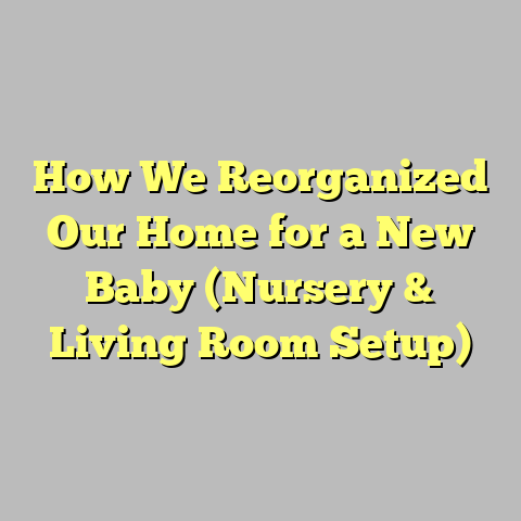 How We Reorganized Our Home for a New Baby (Nursery & Living Room Setup)