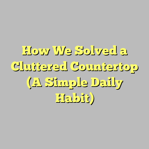 How We Solved a Cluttered Countertop (A Simple Daily Habit)