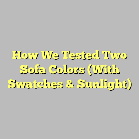How We Tested Two Sofa Colors (With Swatches & Sunlight)