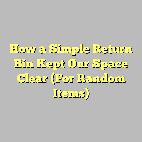 How a Simple Return Bin Kept Our Space Clear (For Random Items)