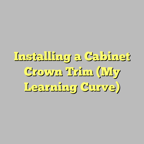 Installing a Cabinet Crown Trim (My Learning Curve)