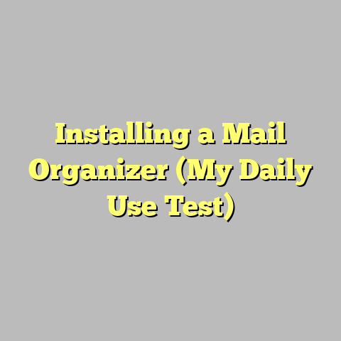 Installing a Mail Organizer (My Daily Use Test)