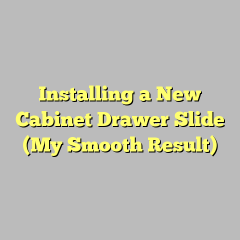 Installing a New Cabinet Drawer Slide (My Smooth Result)