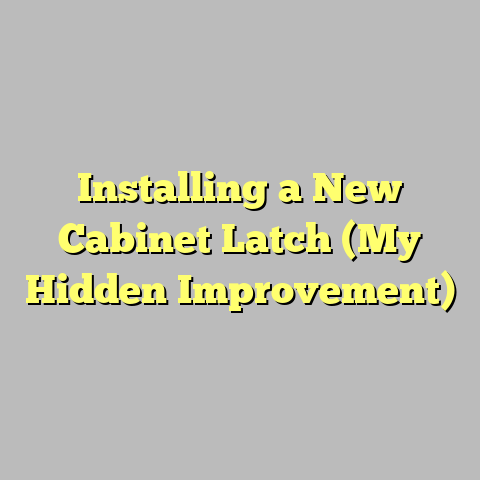 Installing a New Cabinet Latch (My Hidden Improvement)