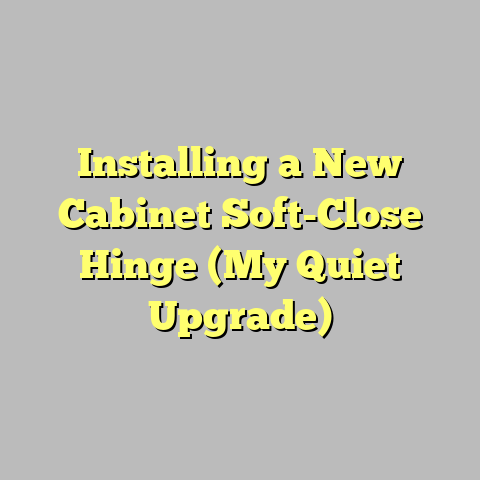 Installing a New Cabinet Soft-Close Hinge (My Quiet Upgrade)