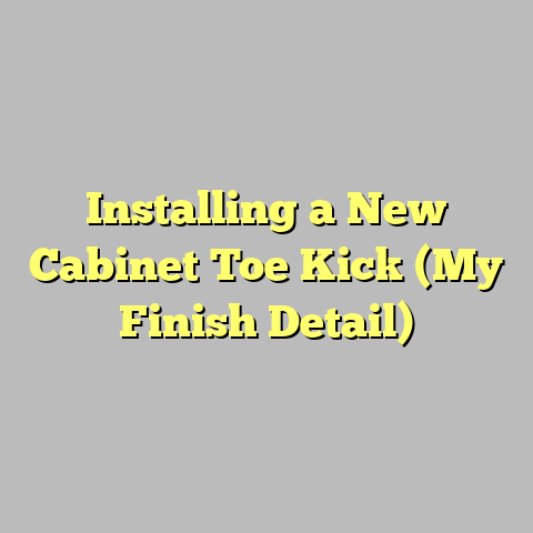 Installing a New Cabinet Toe Kick (My Finish Detail)