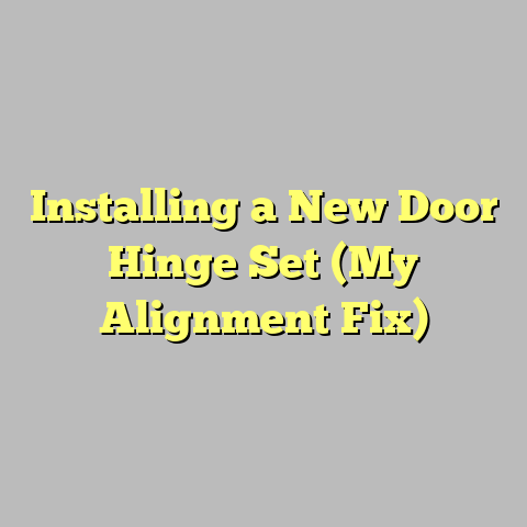 Installing a New Door Hinge Set (My Alignment Fix)