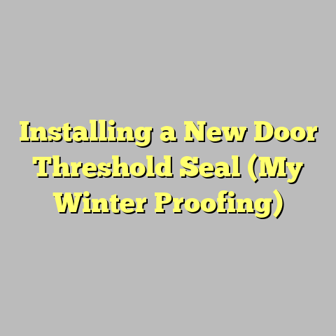 Installing a New Door Threshold Seal (My Winter Proofing)