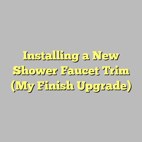 Installing a New Shower Faucet Trim (My Finish Upgrade)