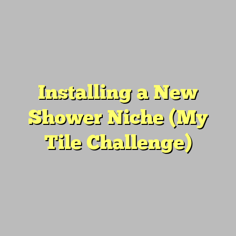 Installing a New Shower Niche (My Tile Challenge)
