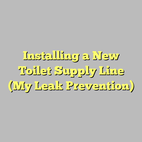 Installing a New Toilet Supply Line (My Leak Prevention)