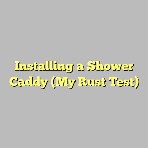 Installing a Shower Caddy (My Rust Test)