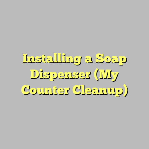 Installing a Soap Dispenser (My Counter Cleanup)