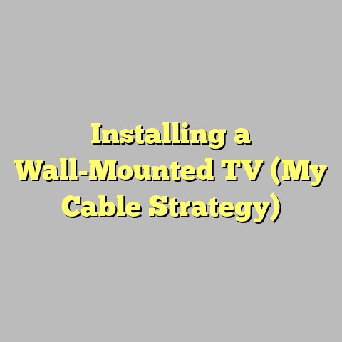 Installing a Wall-Mounted TV (My Cable Strategy)